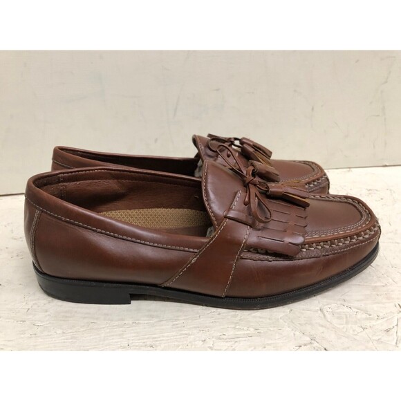 Johnston & Murphy Brown leather Tassle  Loafer  Men shoes size US 8 M